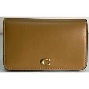 NEW Coach Essential Slim Card Case Wallet #CR990 Honey Brown
